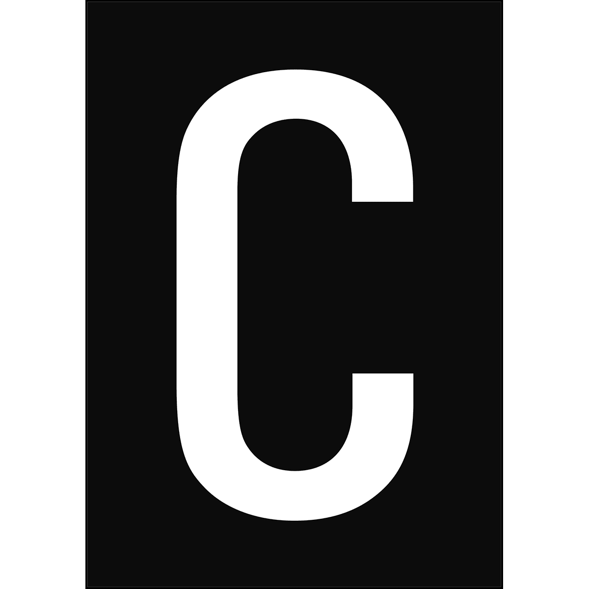 BRADY - NL859A4BK-C - 1 segnale numeri e lettere in formato DIN A4.