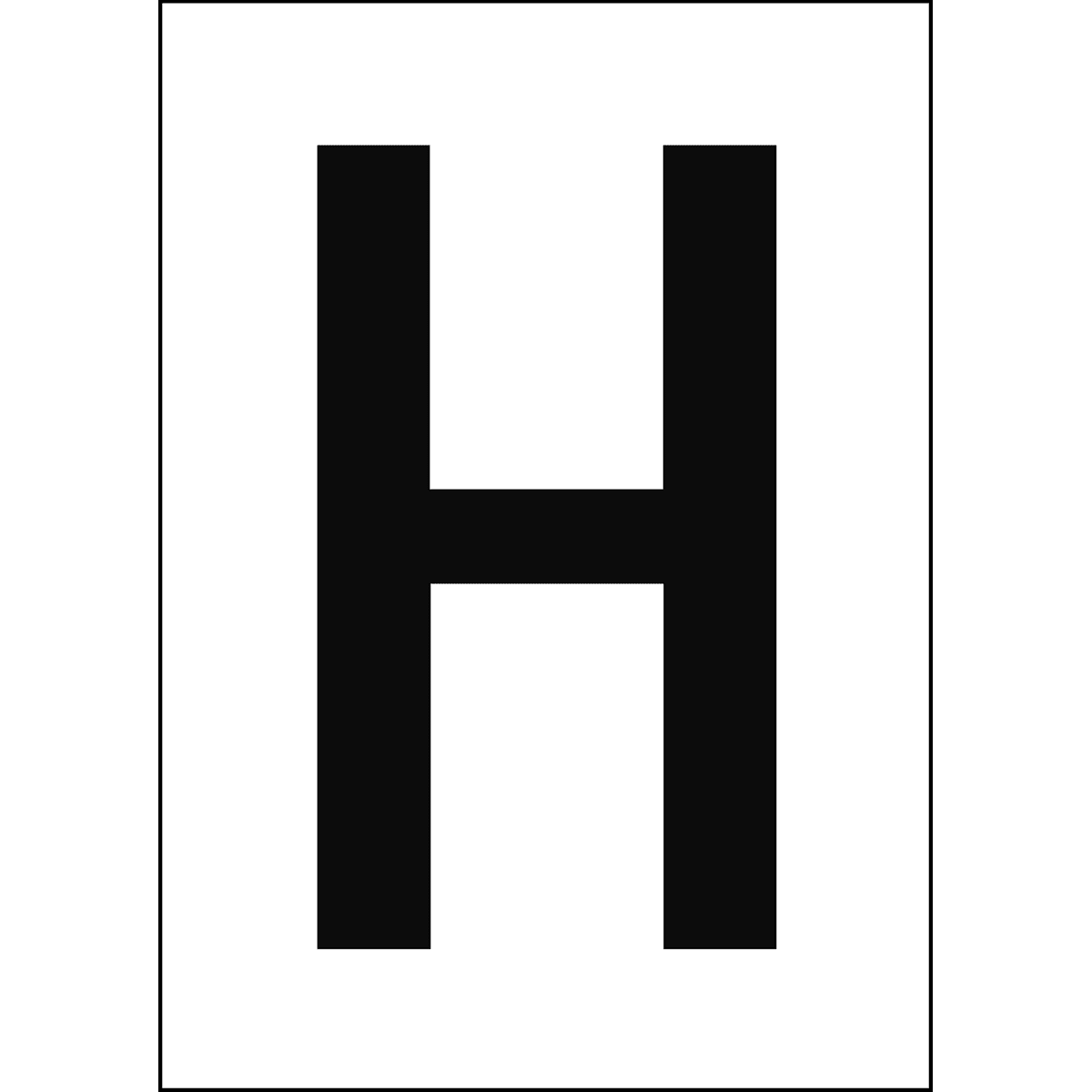 BRADY - NL7541A4WH-H - 1 segnale numeri e lettere in formato DIN A4.