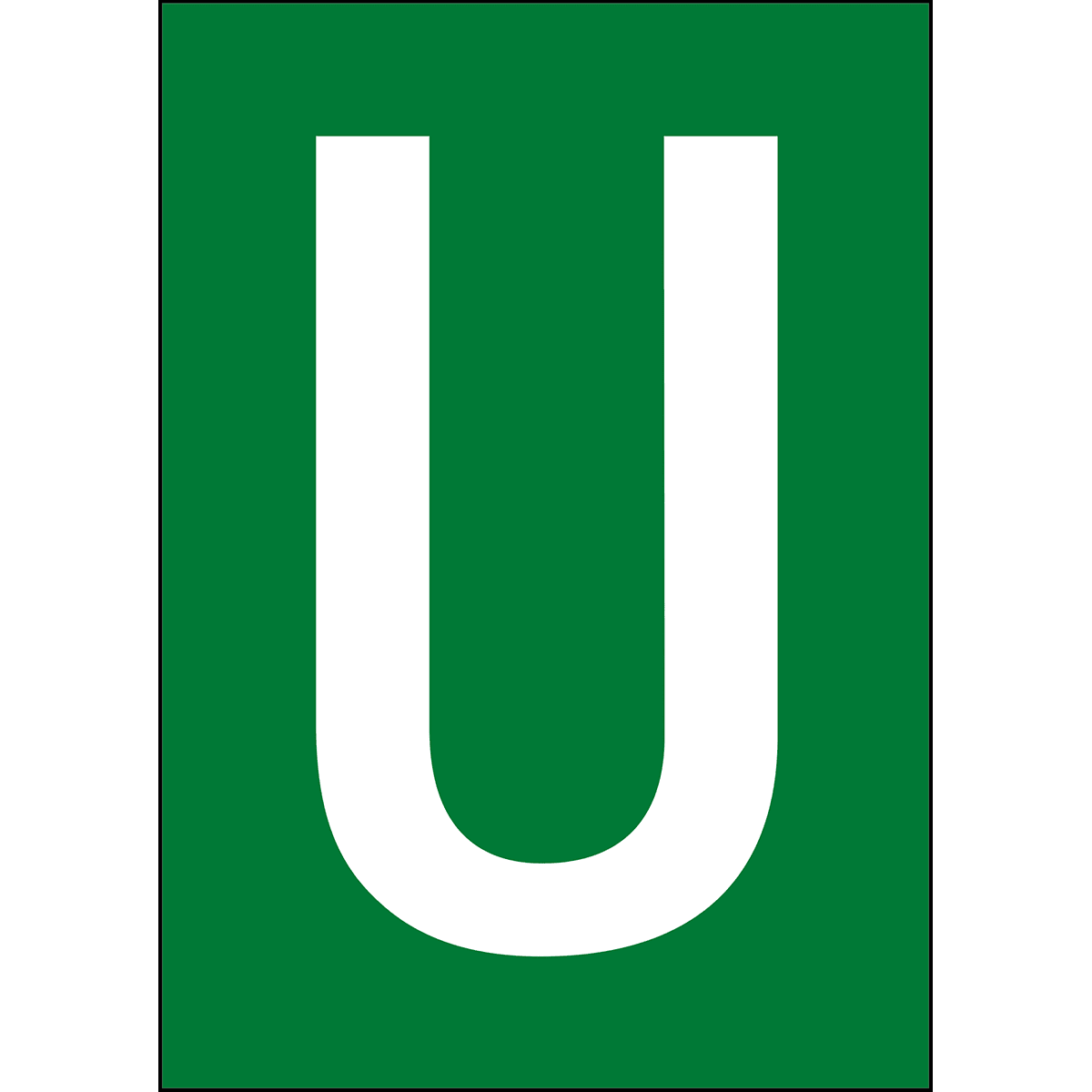 BRADY - NL7541A4GR-U - 1 segnale numeri e lettere in formato DIN A4.