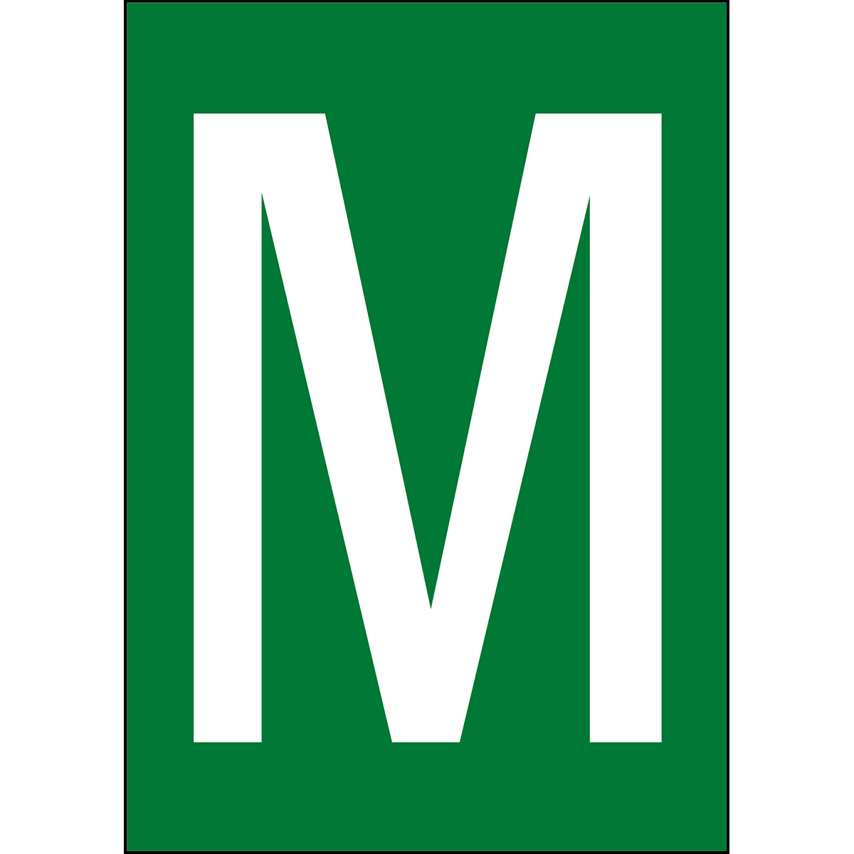 BRADY - NL7541A4GR-M - 1 segnale numeri e lettere in formato DIN A4.