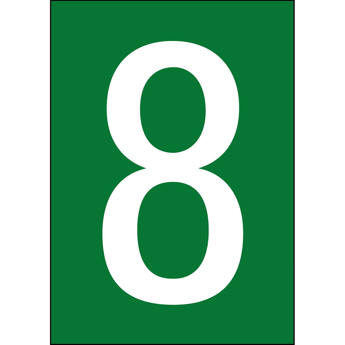 BRADY - NL7541A4GR-8 - 1 segnale numeri e lettere in formato DIN A4.