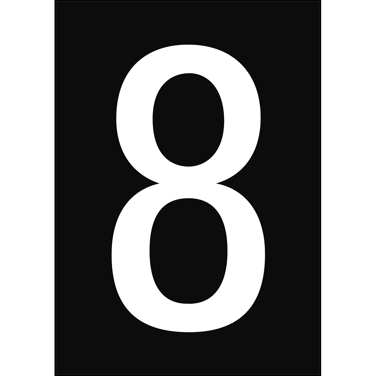 BRADY - NL7541A4BK-8 - 1 segnale numeri e lettere in formato DIN A4.