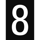 BRADY - NL7541A4BK-8 - 1 segnale numeri e lettere in formato DIN A4.