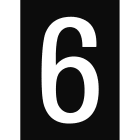 BRADY - NL7541A4BK-6 - 1 segnale numeri e lettere in formato DIN A4.