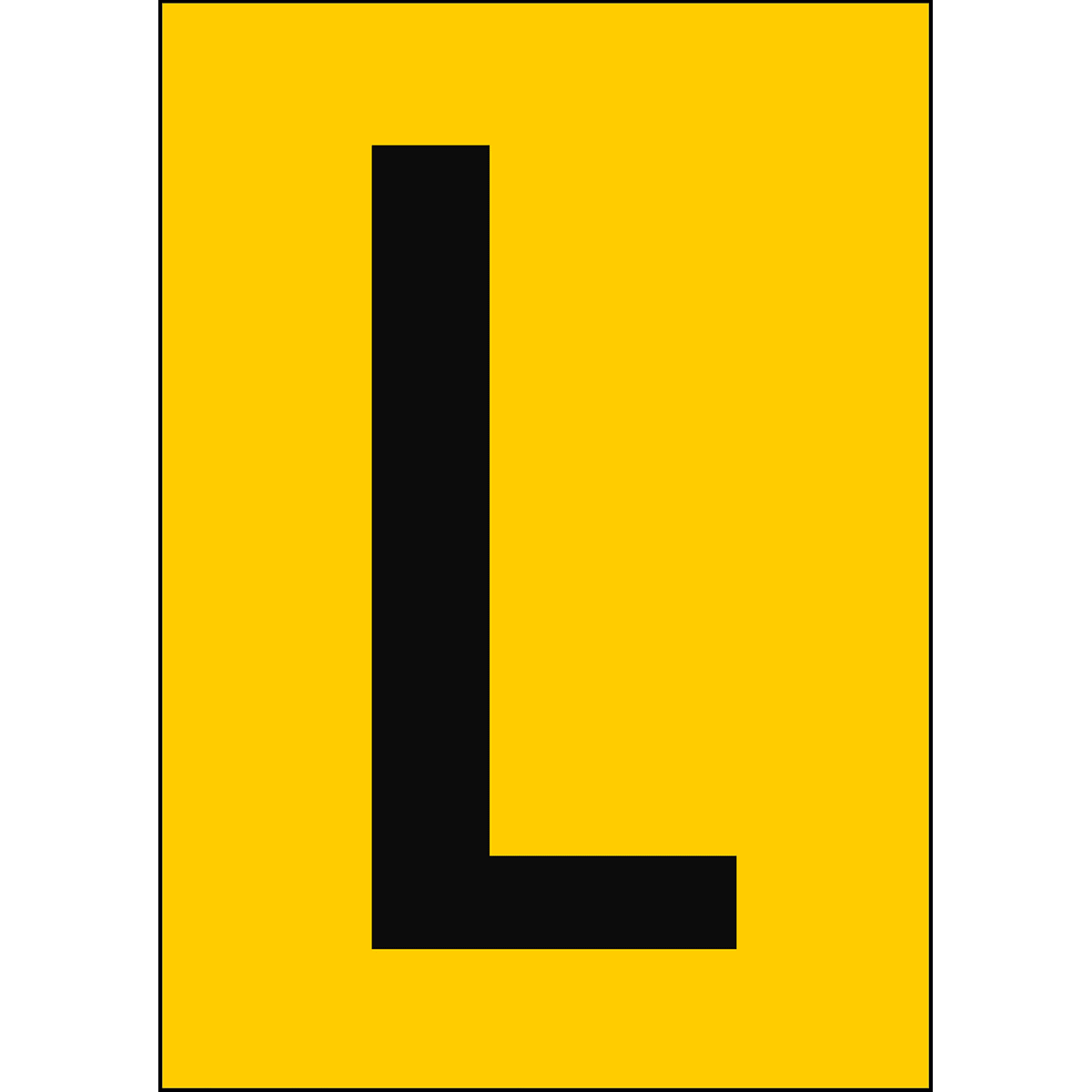 BRADY - NL7527A4YL-L - 1 segnale numeri e lettere in formato DIN A4.