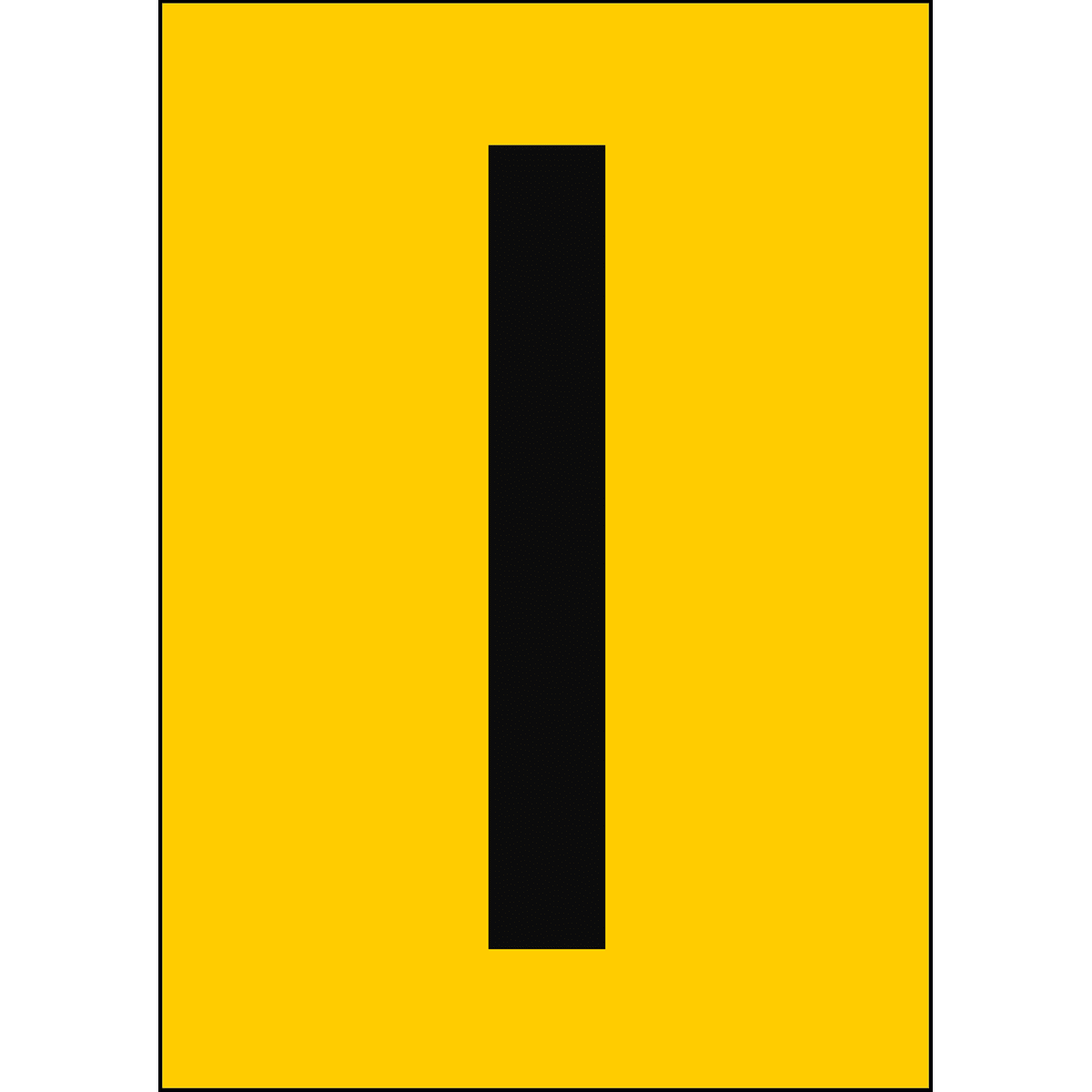 BRADY - nl7527a4yl-i - 1 segnale numeri e lettere in formato din a4.