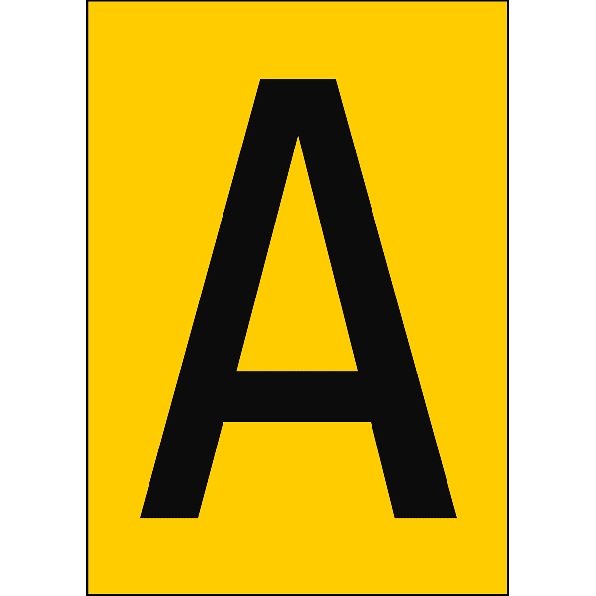 BRADY - NL7527A4YL-A - 1 segnale numeri e lettere in formato DIN A4.