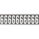BRADY - Cnl2gr 6-250 etichetta lettere numeri identici su foglio per interni.