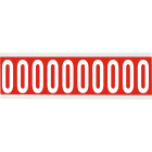 BRADY - Cnl1r 0-250 etichetta per interni con lettere e numeri identici su foglio.