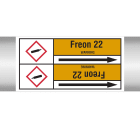 BRADY - Freon 22 100x33RL-T2-P15 - 505 Segnale Marcatubi in rotolo con liner e pittogrammi gas.