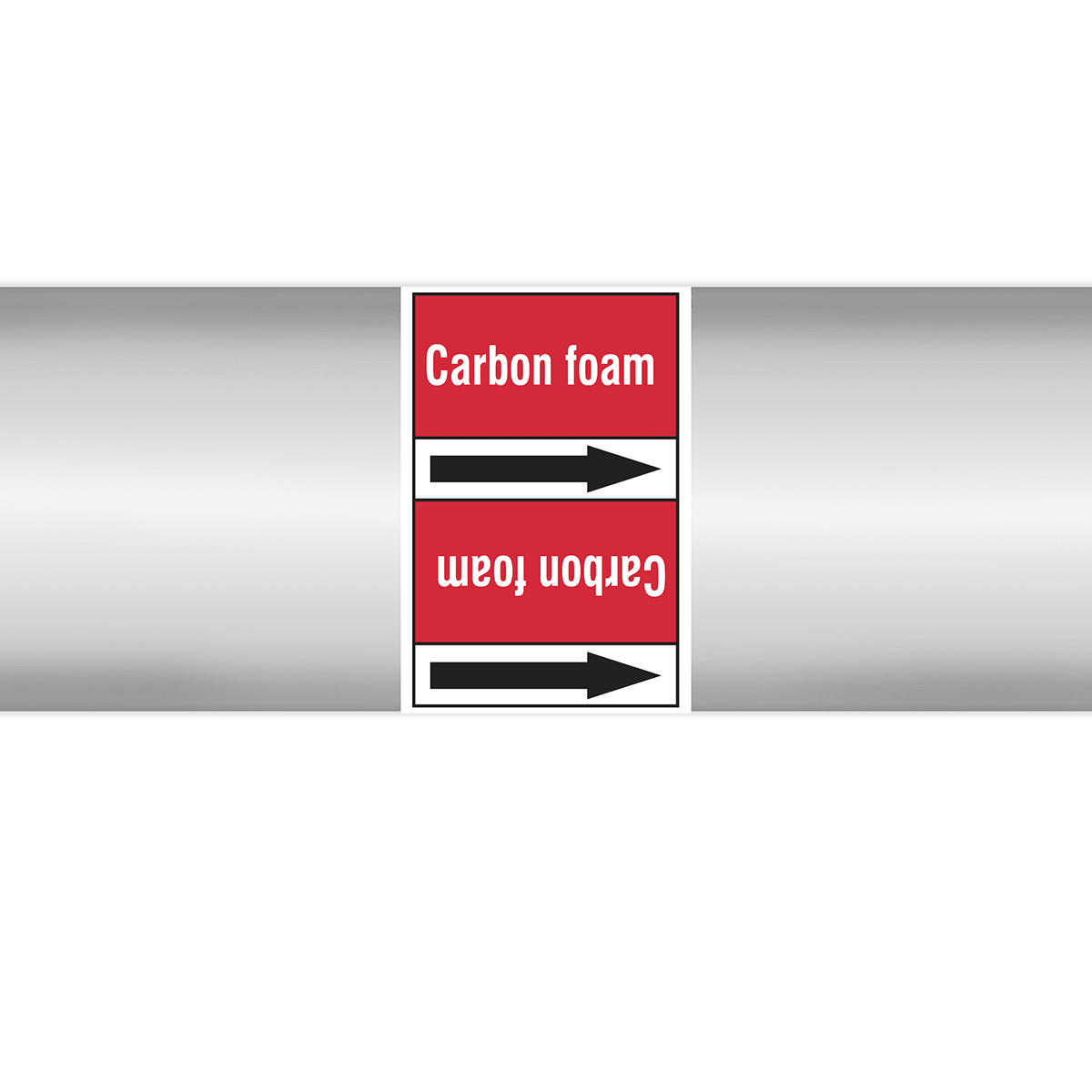 BRADY - Carbon foam 100x33rl-t3-p04 - 220 segna marcatubi in rotolo con liner, senza pittogrammi antincendio.
