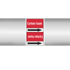 BRADY - Carbon foam 100x33rl-t3-p04 - 220 segna marcatubi in rotolo con liner, senza pittogrammi antincendio.