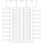 BRADY - Targhetta 4x23mm 3 steli ACS bianco 1020.