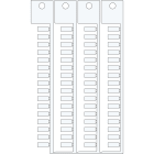 BRADY - Targhetta 4x10 4 steli bianco 2048 tag.