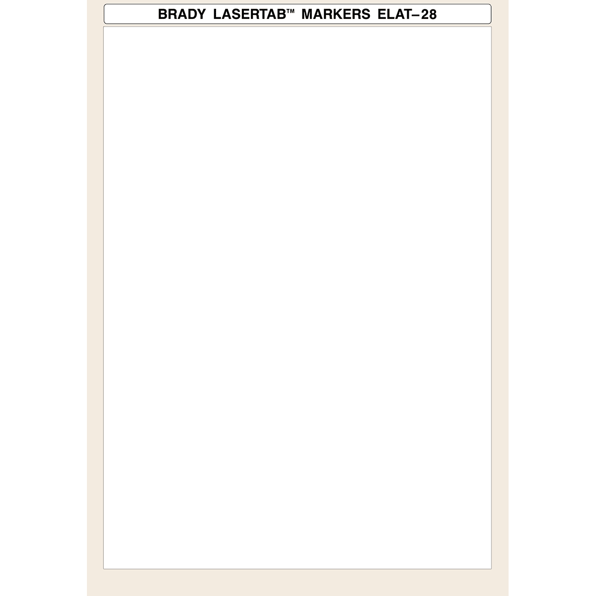 BRADY - Etichette per stampa laser LaserTab