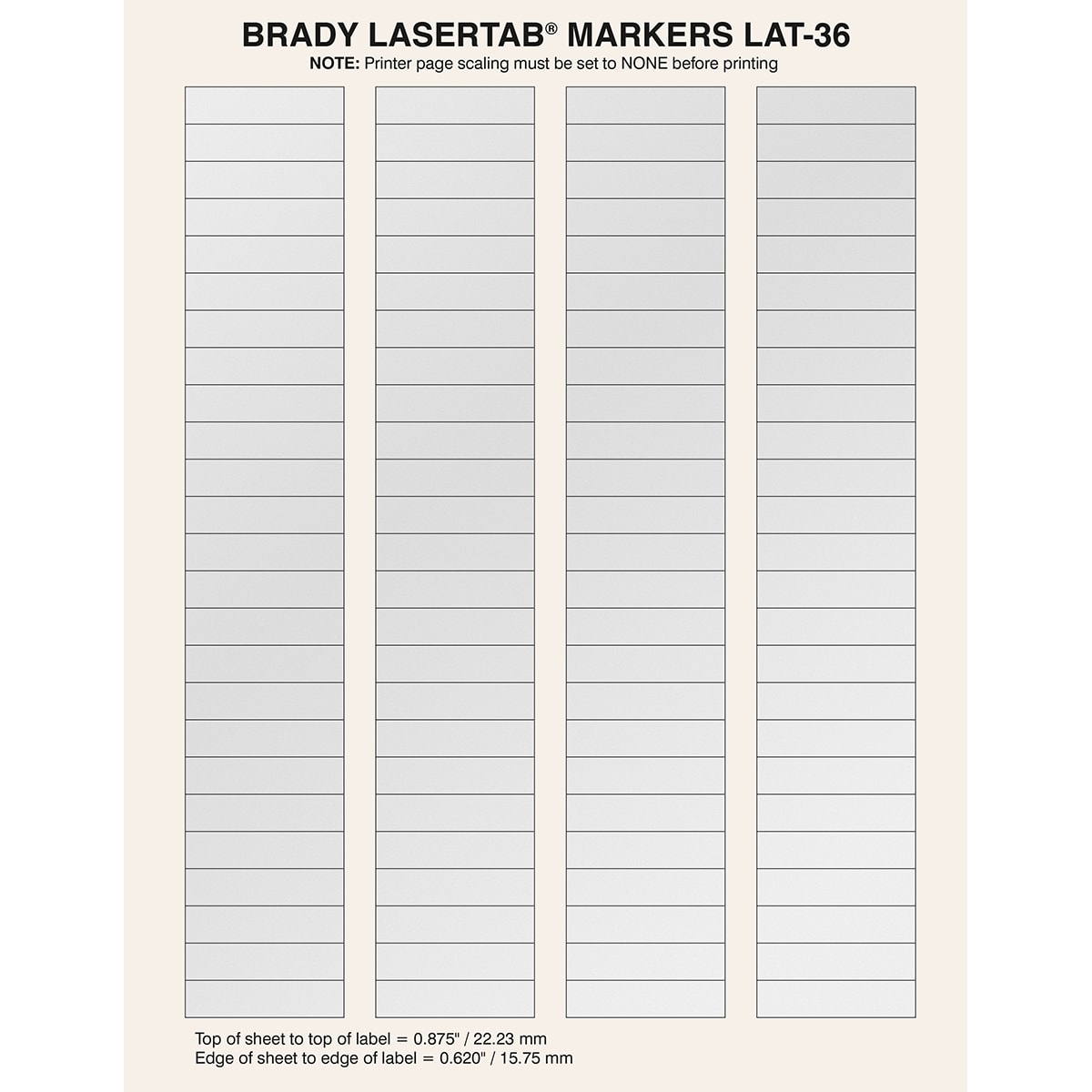 BRADY - Etichette per stampa laser LaserTab