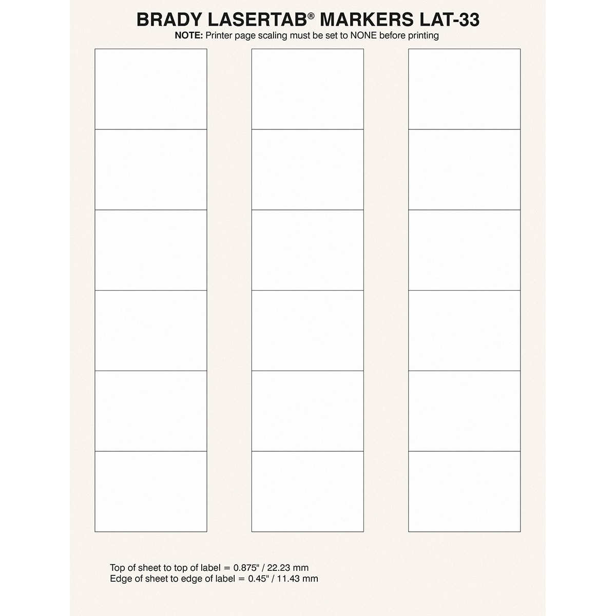 BRADY - Etichette per stampa laser LaserTab