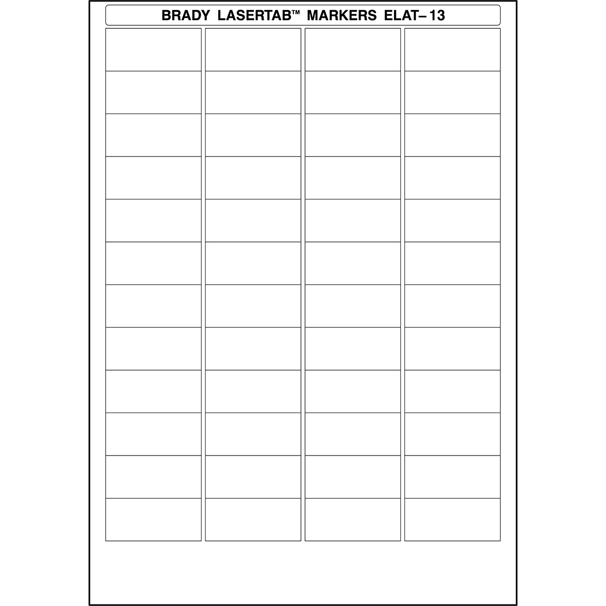 BRADY - Etichette per stampa laser LaserTab