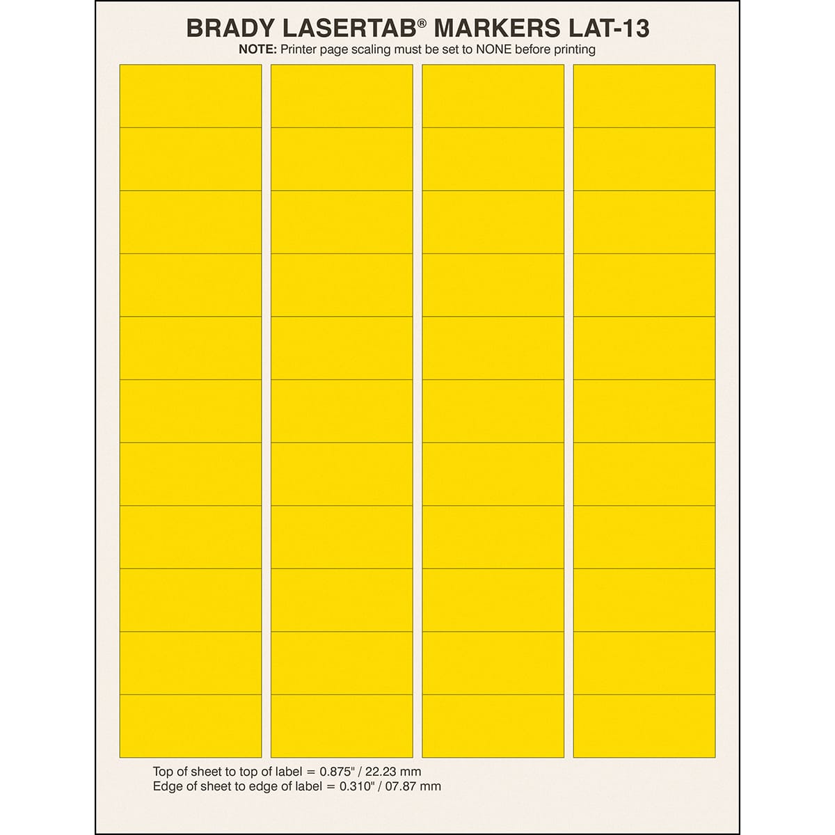 BRADY - Etichette per stampa laser LaserTab