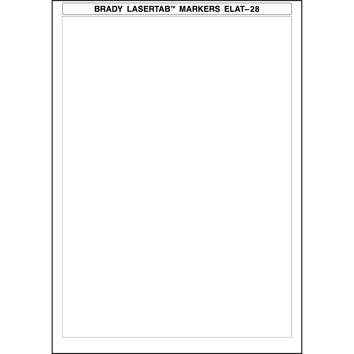 BRADY - Etichette per stampa laser LaserTab