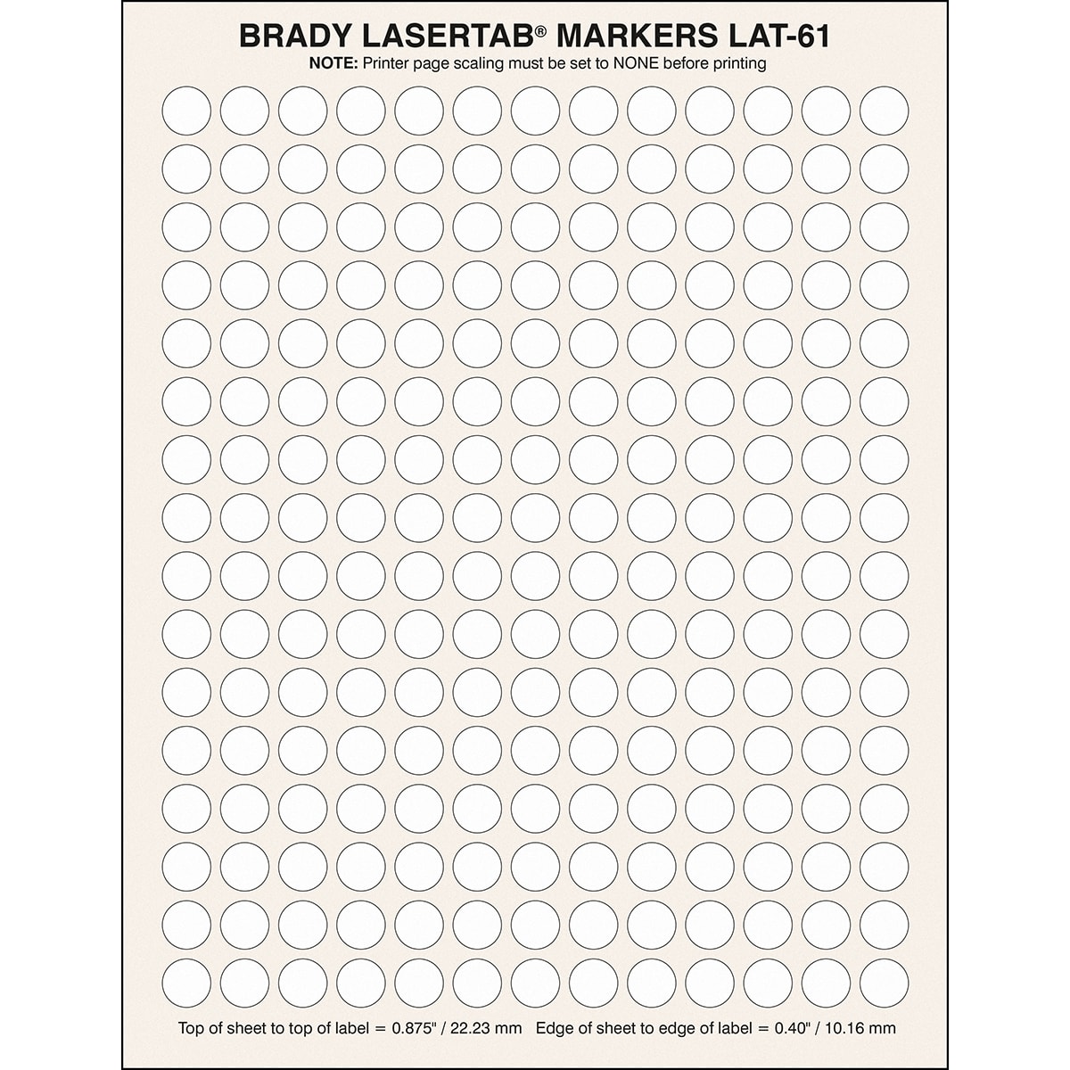BRADY - Etichette per stampa laser LaserTab