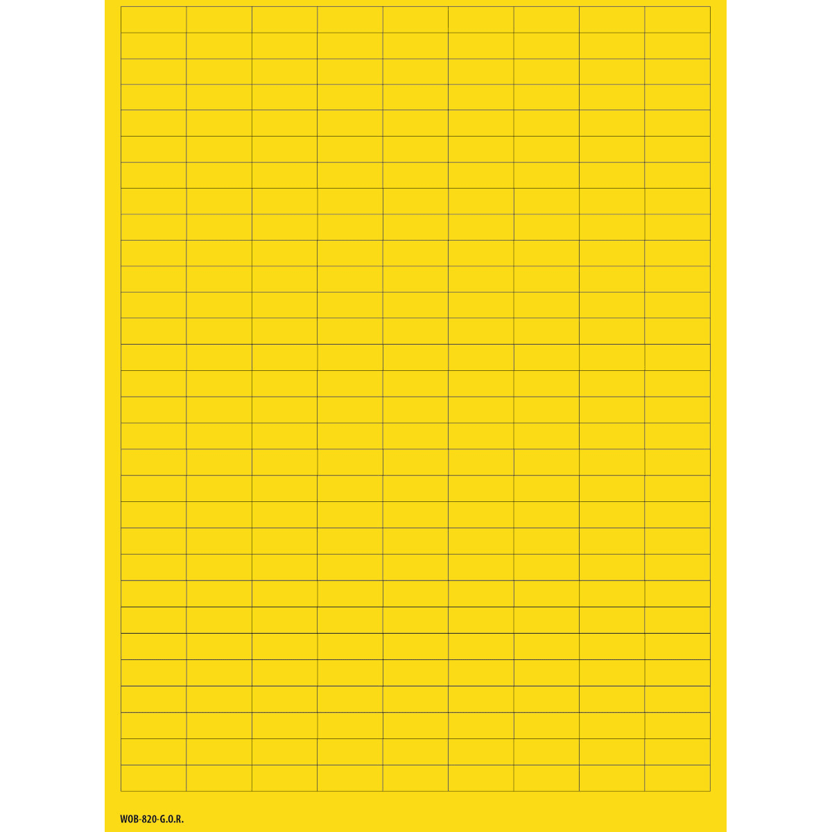 BRADY - Etichette scrivibili vuote in fogli – Giallo senza bordo 101803