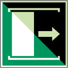 BRADY - Apertura porta scorrevole verso destra – ISO 7010