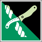 BRADY - Coltello sul gommone di salvataggio – ISO 7010