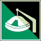 BRADY - Zattera di salvataggio con alaggio Davit – ISO 7010 135028