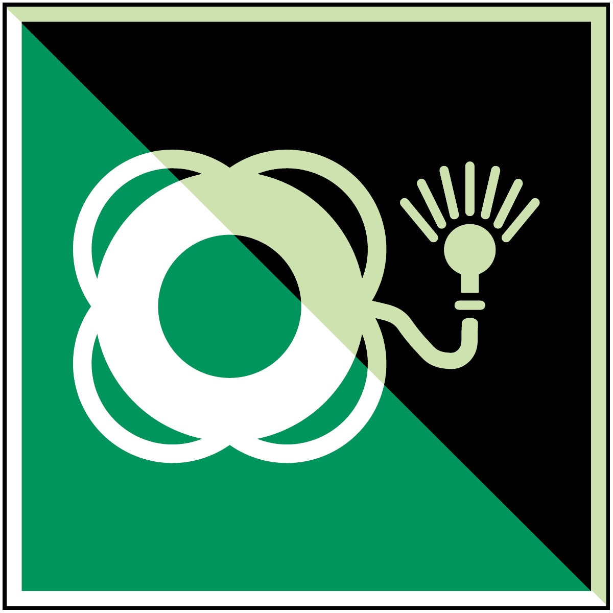 BRADY - Salvagente con boetta luminosa – ISO 7010
