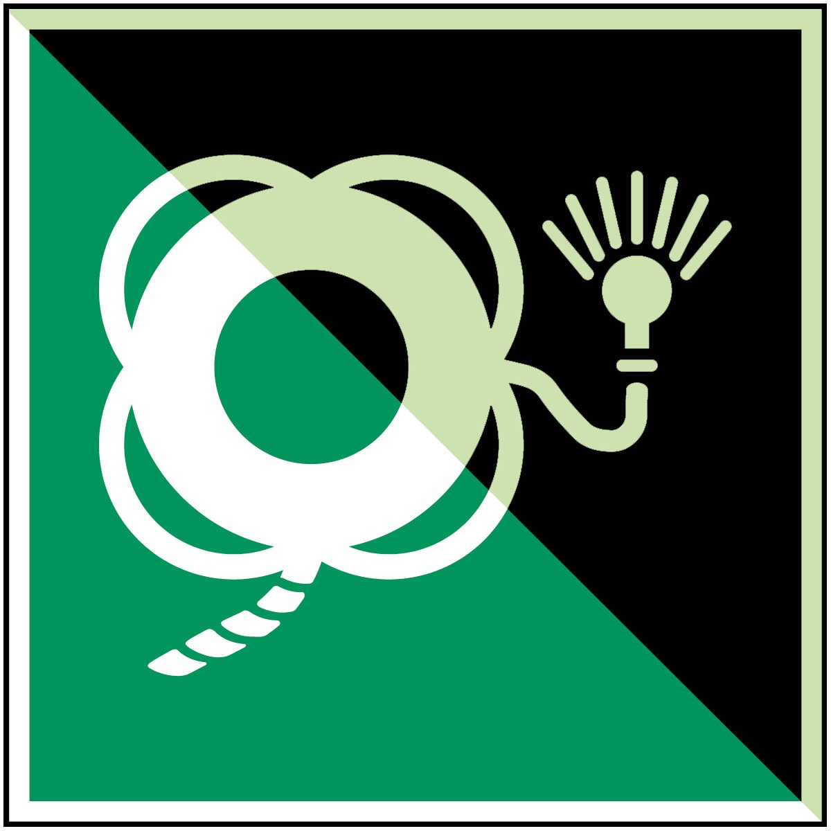 BRADY - Salvagente con cima e boetta luminosa – ISO 7010