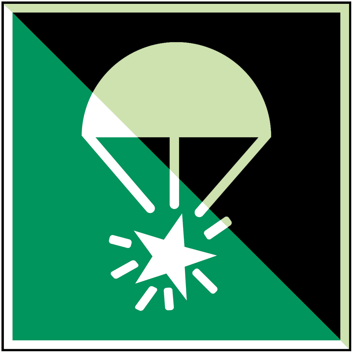 BRADY - Razzo luminoso con paracadute – ISO 7010