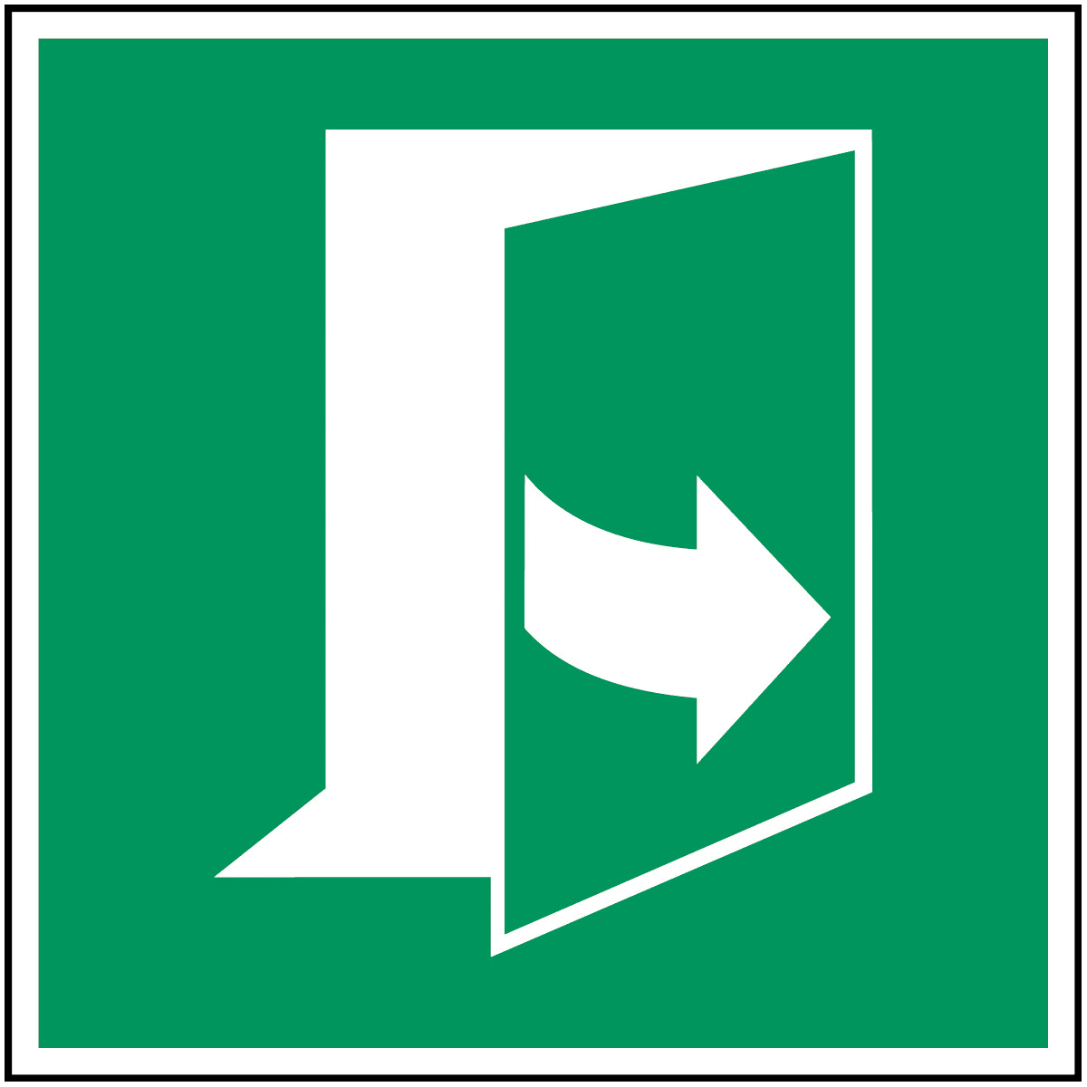 BRADY - Per aprire la porta, tirare lato sinistro – ISO 7010