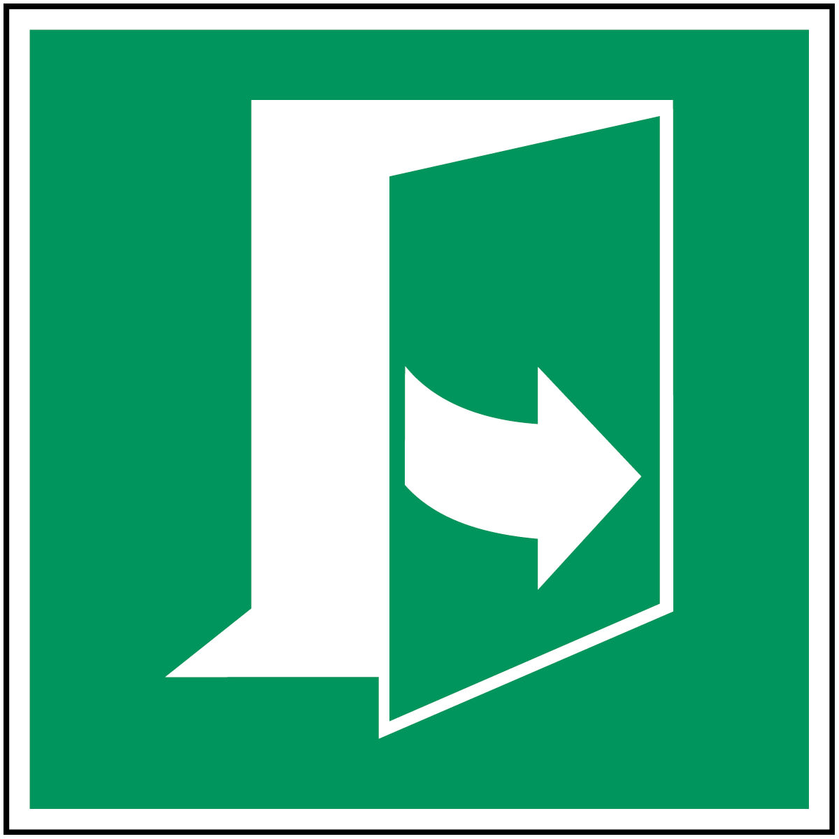 BRADY - Per aprire la porta, tirare lato sinistro – ISO 7010