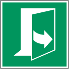 BRADY - Per aprire la porta, tirare lato sinistro – ISO 7010