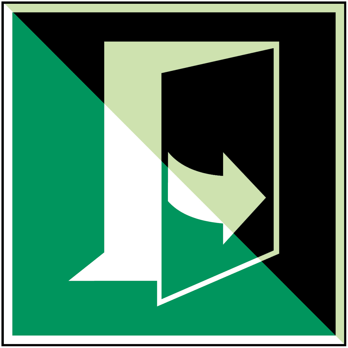 BRADY - Per aprire la porta, tirare lato sinistro – ISO 7010