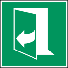 BRADY - Per aprire la porta, tirare lato destro – ISO 7010