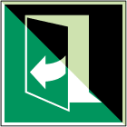 BRADY - Per aprire la porta, tirare lato destro – ISO 7010