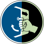 BRADY - Chiudere e assicurare i portelli nella procedura di lancio in mare – ISO 7010