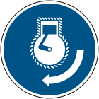 BRADY - Accendere il motore nella procedura di lancio in mare – ISO 7010 135518