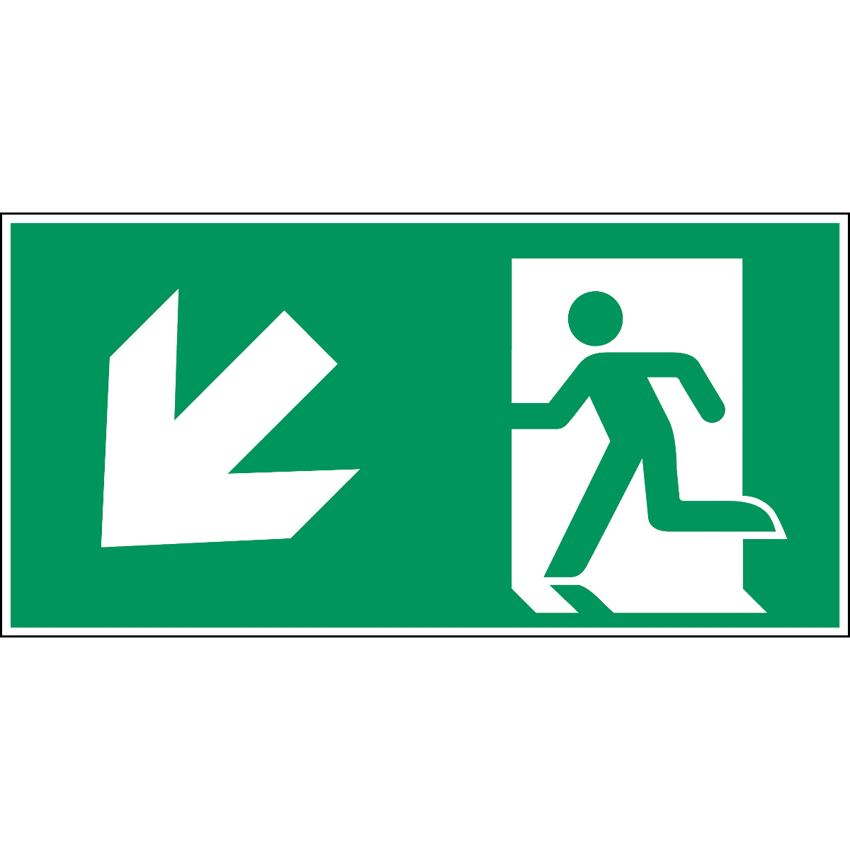 BRADY - Uscita di emergenza a sinistra – ISO 7010