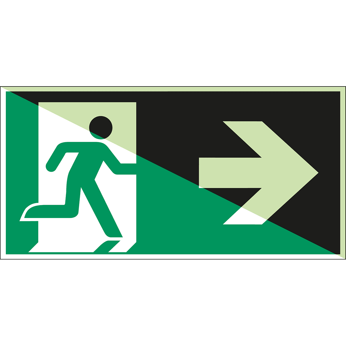 BRADY - Uscita di emergenza a destra – ISO 7010