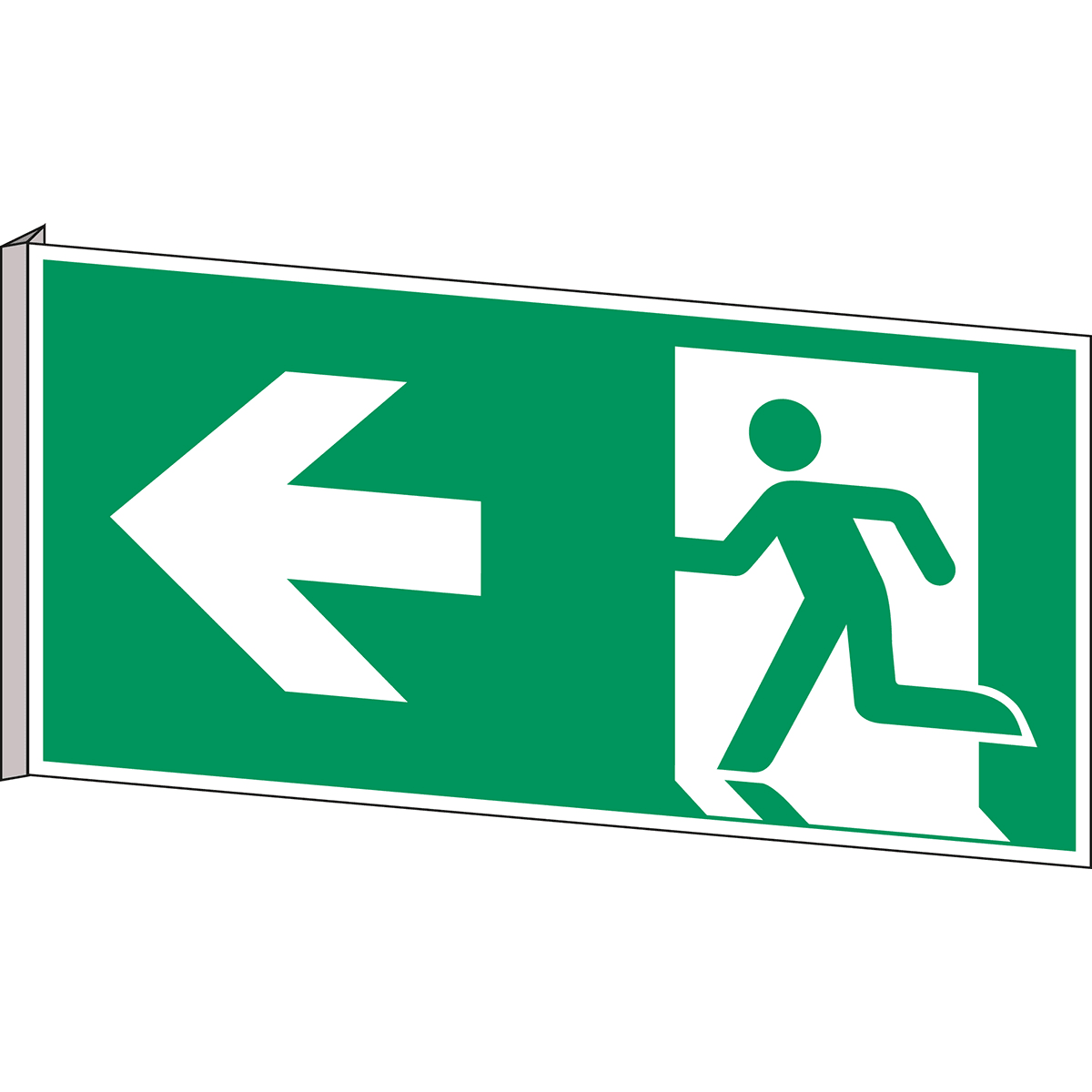 BRADY - Uscita di emergenza a sinistra – ISO 7010