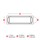BRADY - Sleeve .094Dia BL 1.75" RL/100