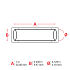 BRADY - Sleeve 0.25Dia Black 1" RL/100