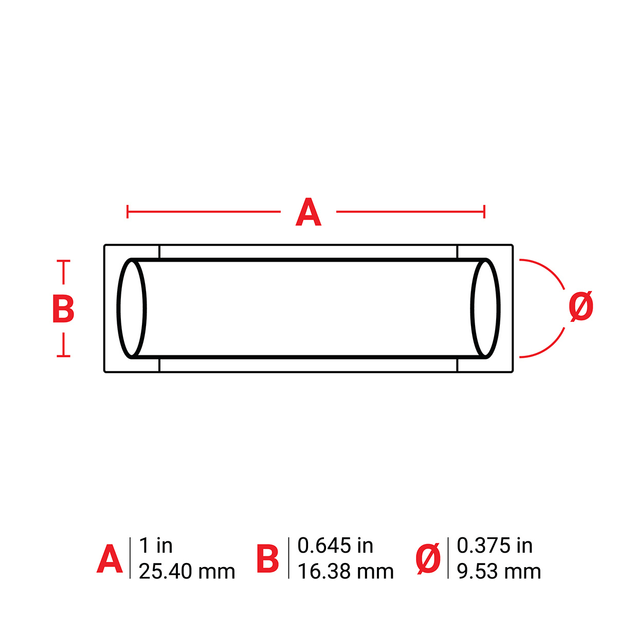 BRADY - Sleeve 0.375Dia BL 1" RL/100