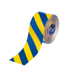 BRADY - Nastro marcasuolo a strisce ToughStripe Max  - 101,60 mm, blu/giallo 177053