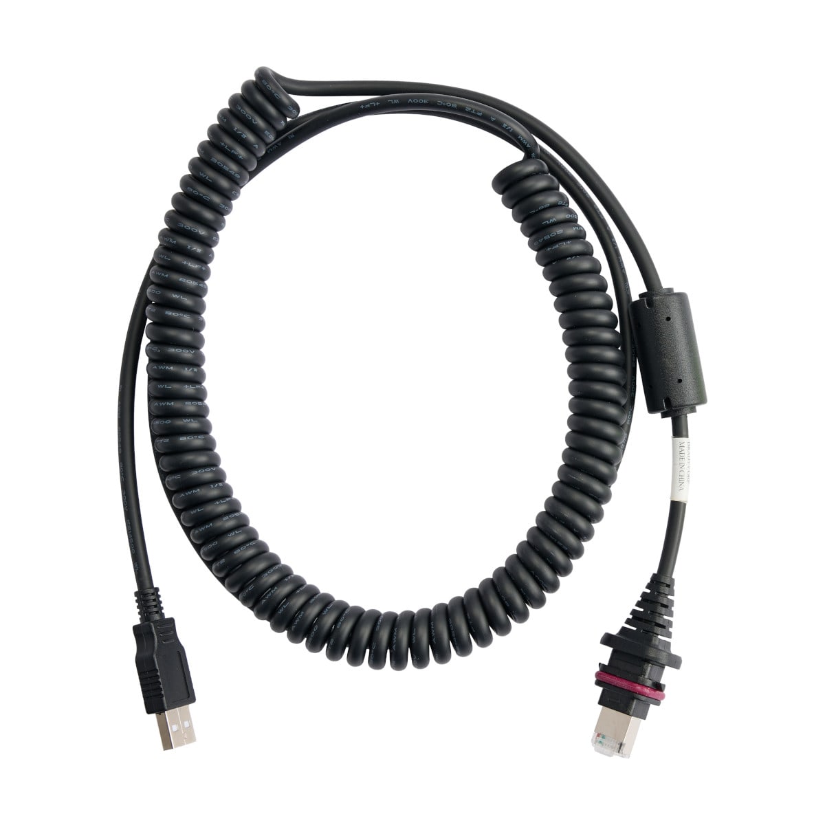 BRADY - Cavo spiralato USB-A/RJ50 per lettore di codici a barre cablato V2200, 3 m 178573