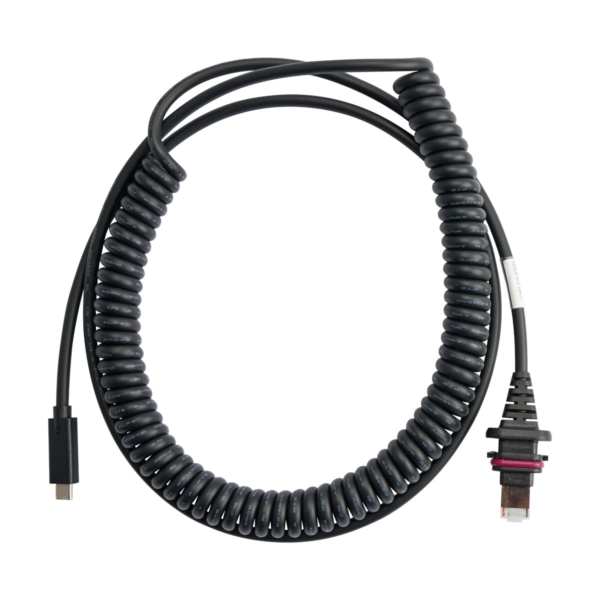 BRADY - Cavo spiralato USB-C/RJ50 per lettore di codici a barre cablato V2200, 3 m