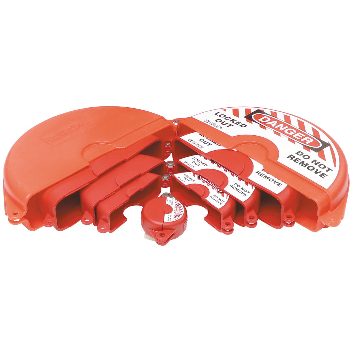 BRADY - Set di sistemi di chiusura per valvole a saracinesca – Rosse